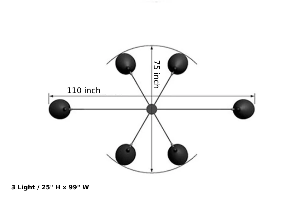 Luz de teto com braço rotativo Serge