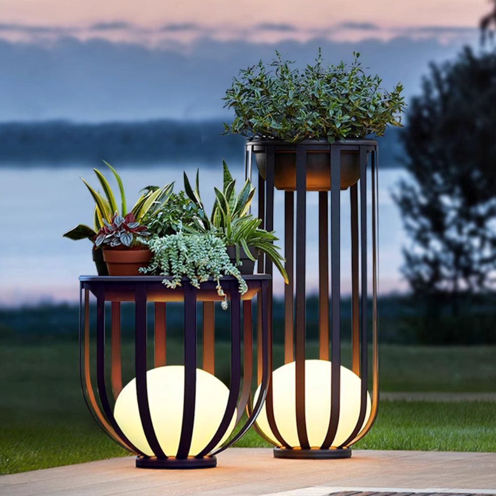 Solar Flower Stand Light - Elegant Solar-Powered Outdoor Lighting, Weatherproof Garden Decor