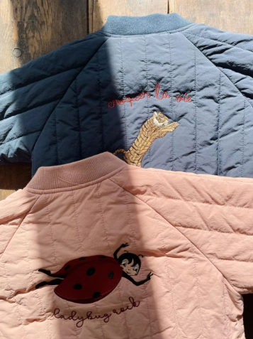 Rainbow Angel Kids' Lambswool & Cotton Winter Jacket - Cozy Cartoon Design for Boys & Girls