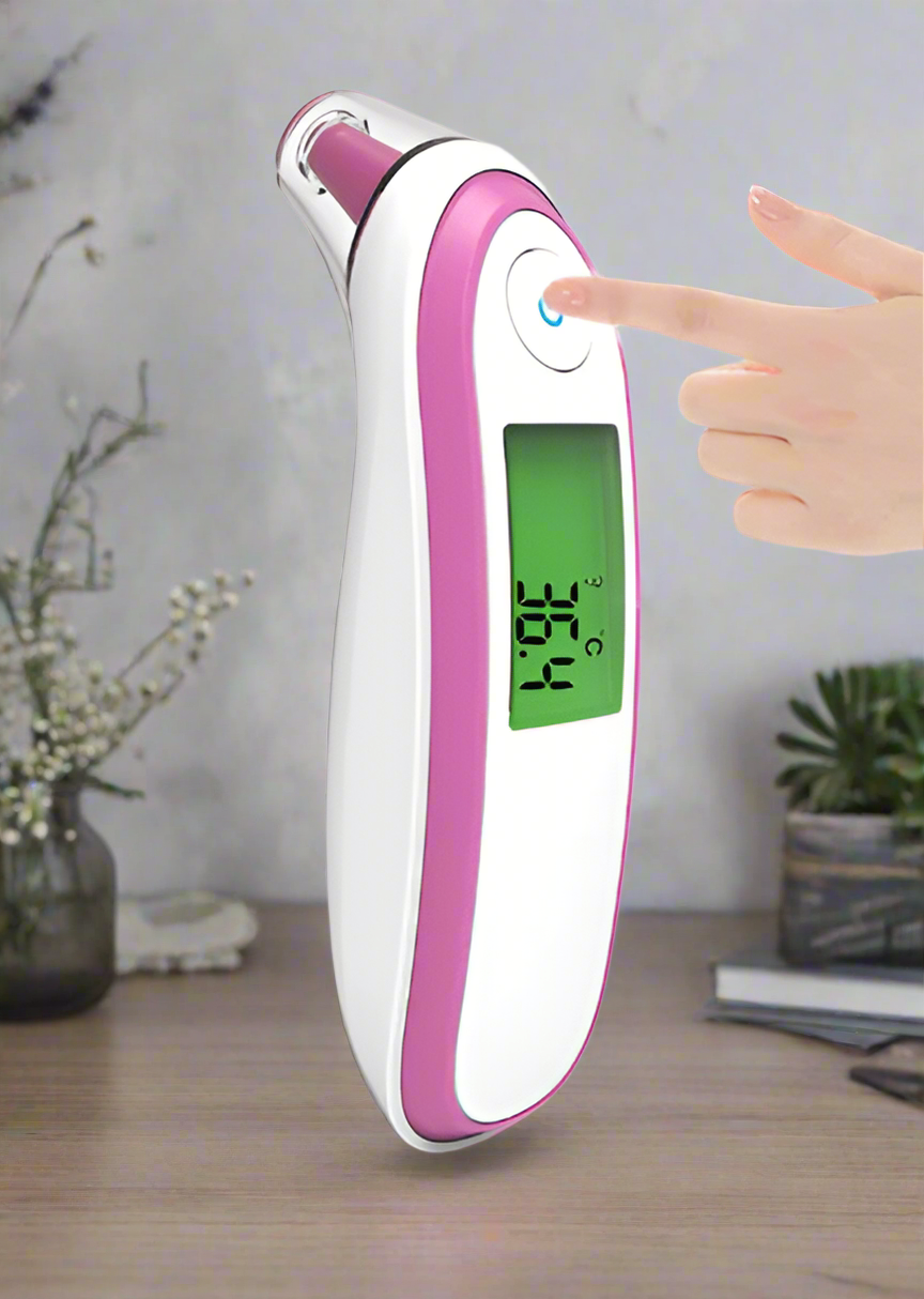 JYHealth Infrarood Oor- en Voorhoofdthermometer - Nauwkeurig & Contactloos voor Baby & Volwassene