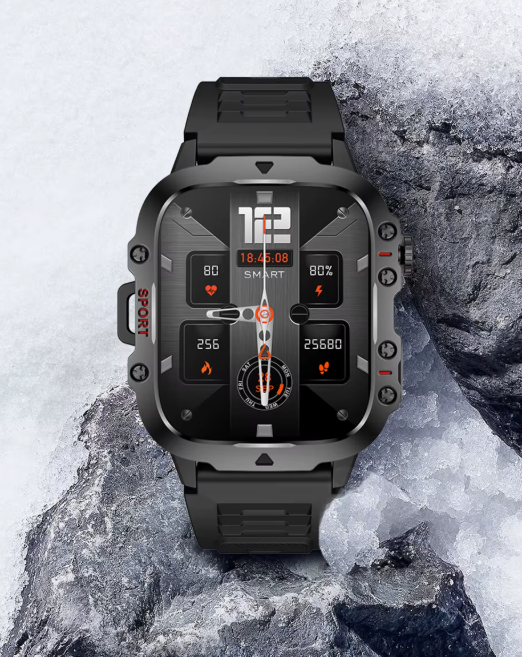 Atlas Military Smartwatch – 2024 Robuster Outdoor-Fitness-Tracker mit Bluetooth-Anrufen