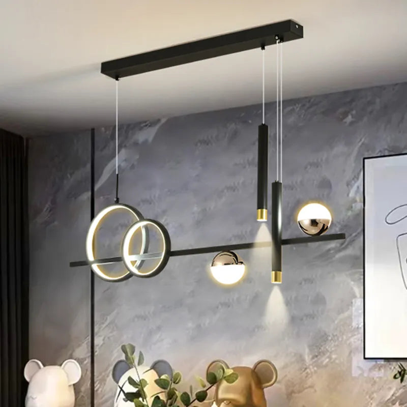 Lampes suspendues LED minimalistes modernes Komnab avec projecteur télécommandé