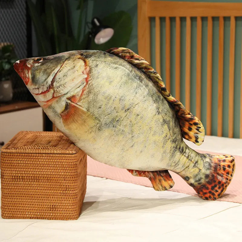 Juguete divertido de la felpa de los pescados - almohada rellena gigante del animal de la carpa suave | Cojín de Sueño Creativo para Niños y Niñas | Regalo de Navidad