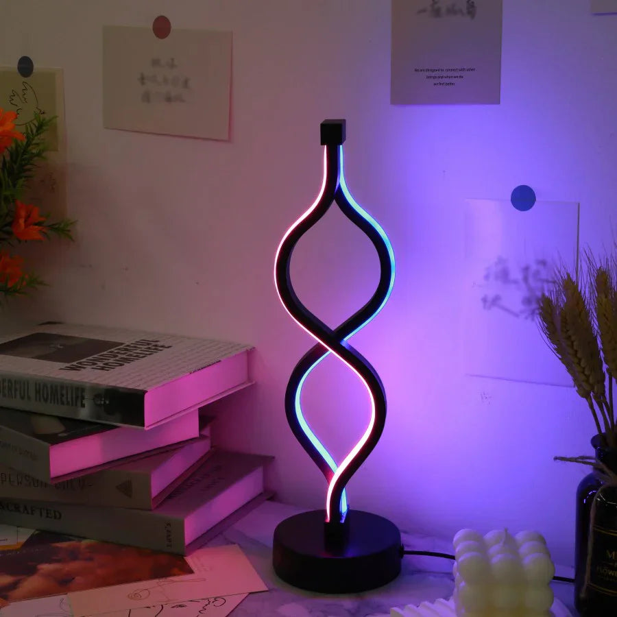 Lampe de bureau USB créative violette