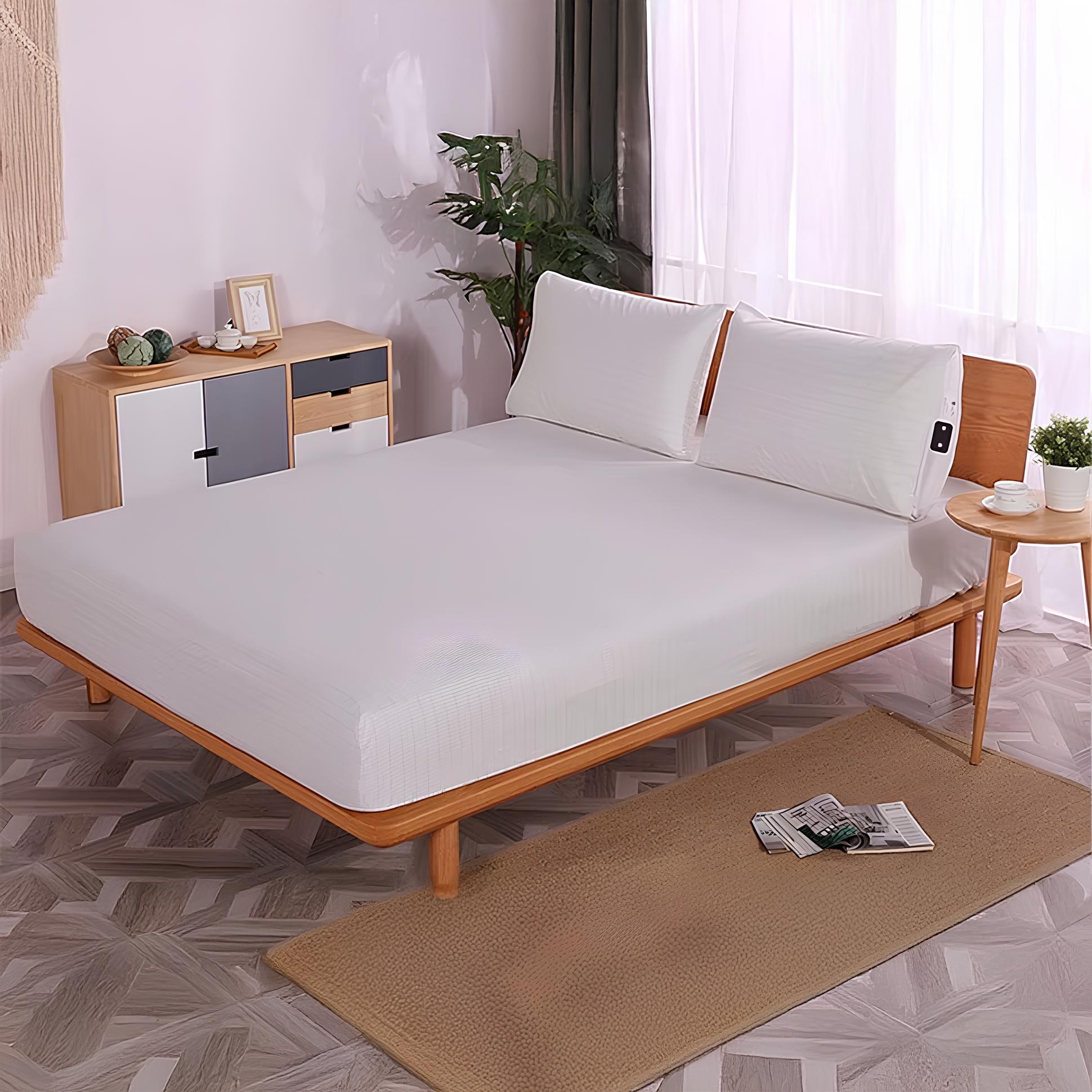 Earthing Grounding Fitted Sheet with Earth Connection Cable Pure Silver Fiber Conductive Bed Sheet