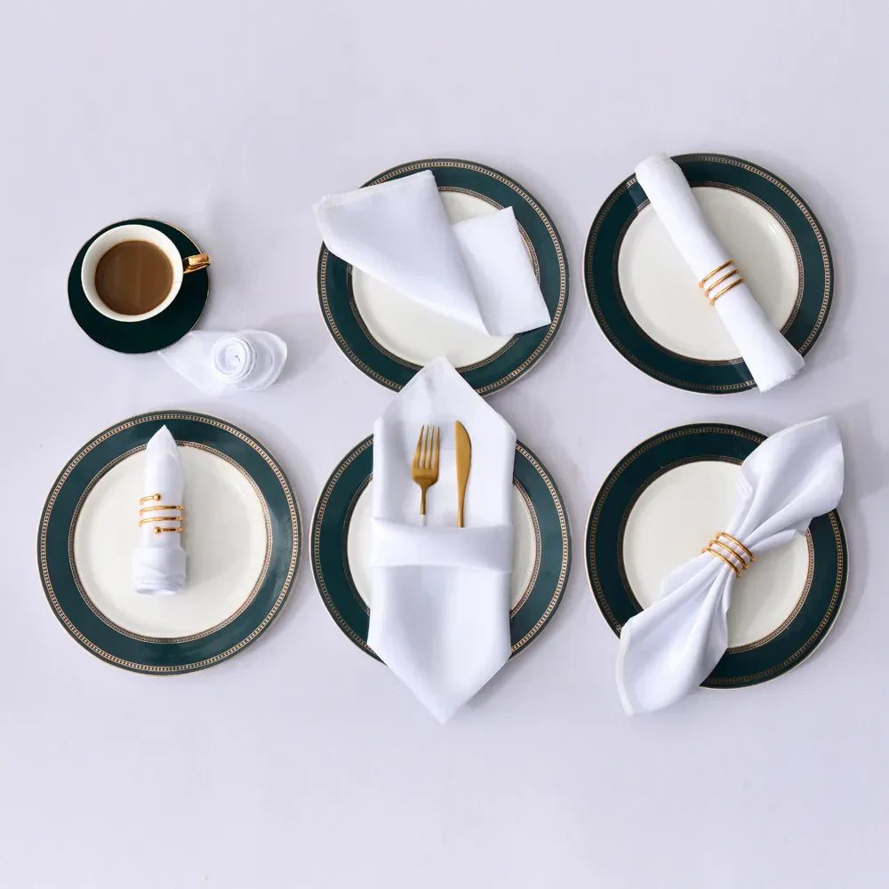 Satin Table Napkins, Set of 12, Size 30x30cm