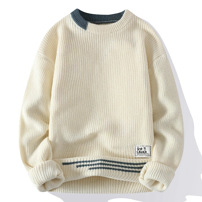 Ryan's Vintage Twist Sweater - Harajuku Style strikket genser for menn