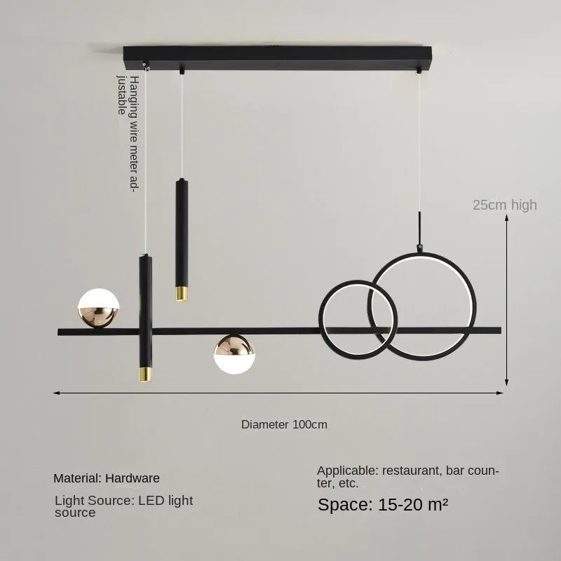 Komnab Modern Minimalist LED pendant Lights with Remote Control Spotlight