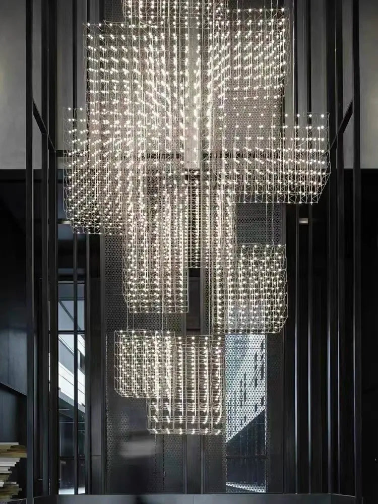 Starlight Rubik's Cube LED Pendant Light – Modern Luxury for Restaurants & Homes