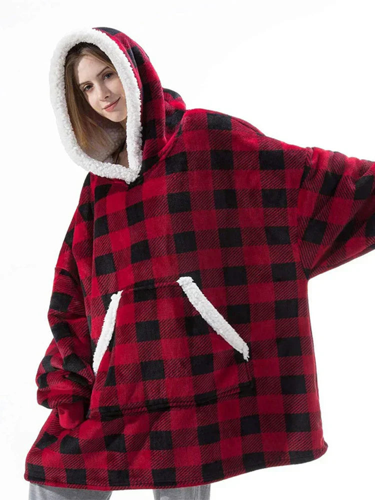 FleeceWrap - Maglione polare con cappuccio