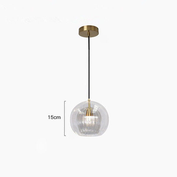 LON Bhouri - Lampes suspendues en verre double couche de design nordique Art Flower