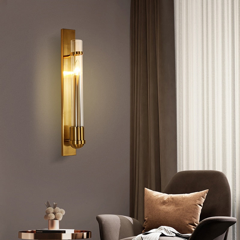 WIN Lampada da Parete Moderna a Led in Stile Americano di Lusso Luce Dorata