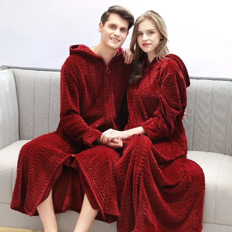 HoodedHug – Autumn Evening Wear for Couples