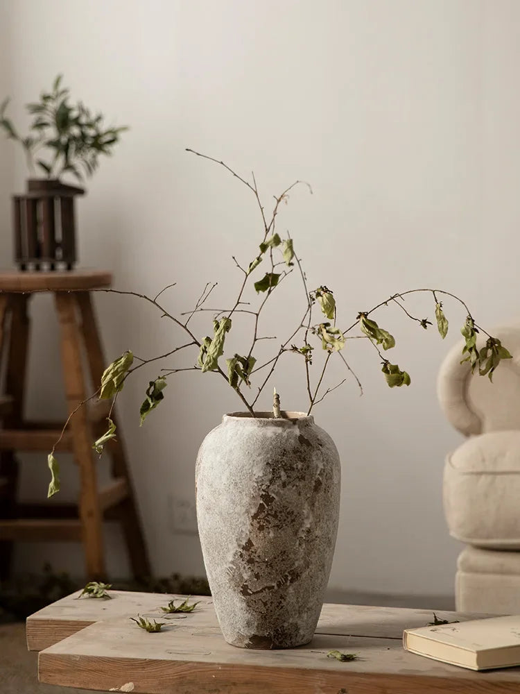 Vaso in ceramica retrò screziato