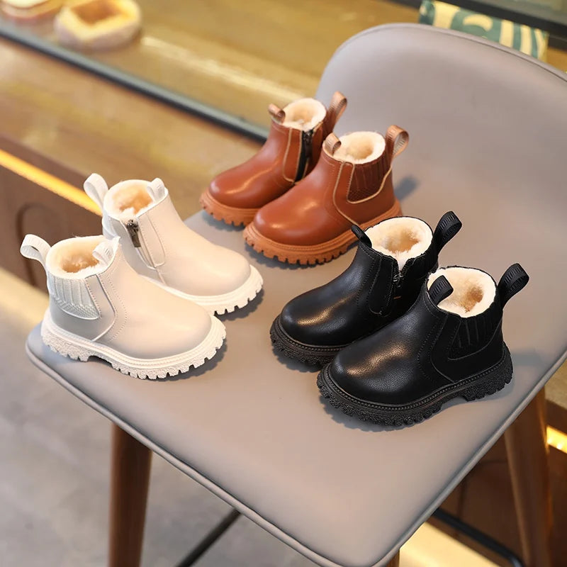 Botas de Inverno Outono para Crianças - Super Quentes e Estilosas para Rapazes e Raparigas