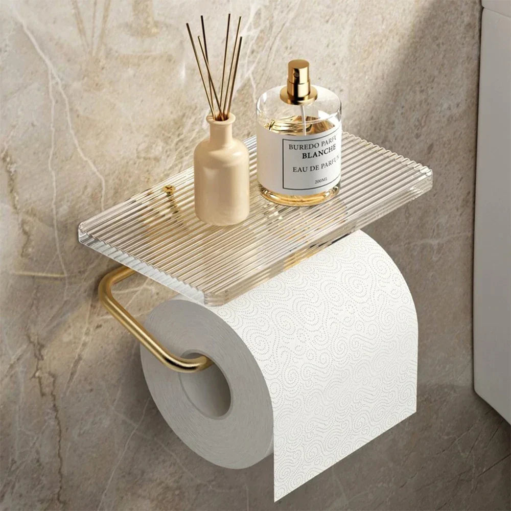 Toilet Paper Holder with Shelf