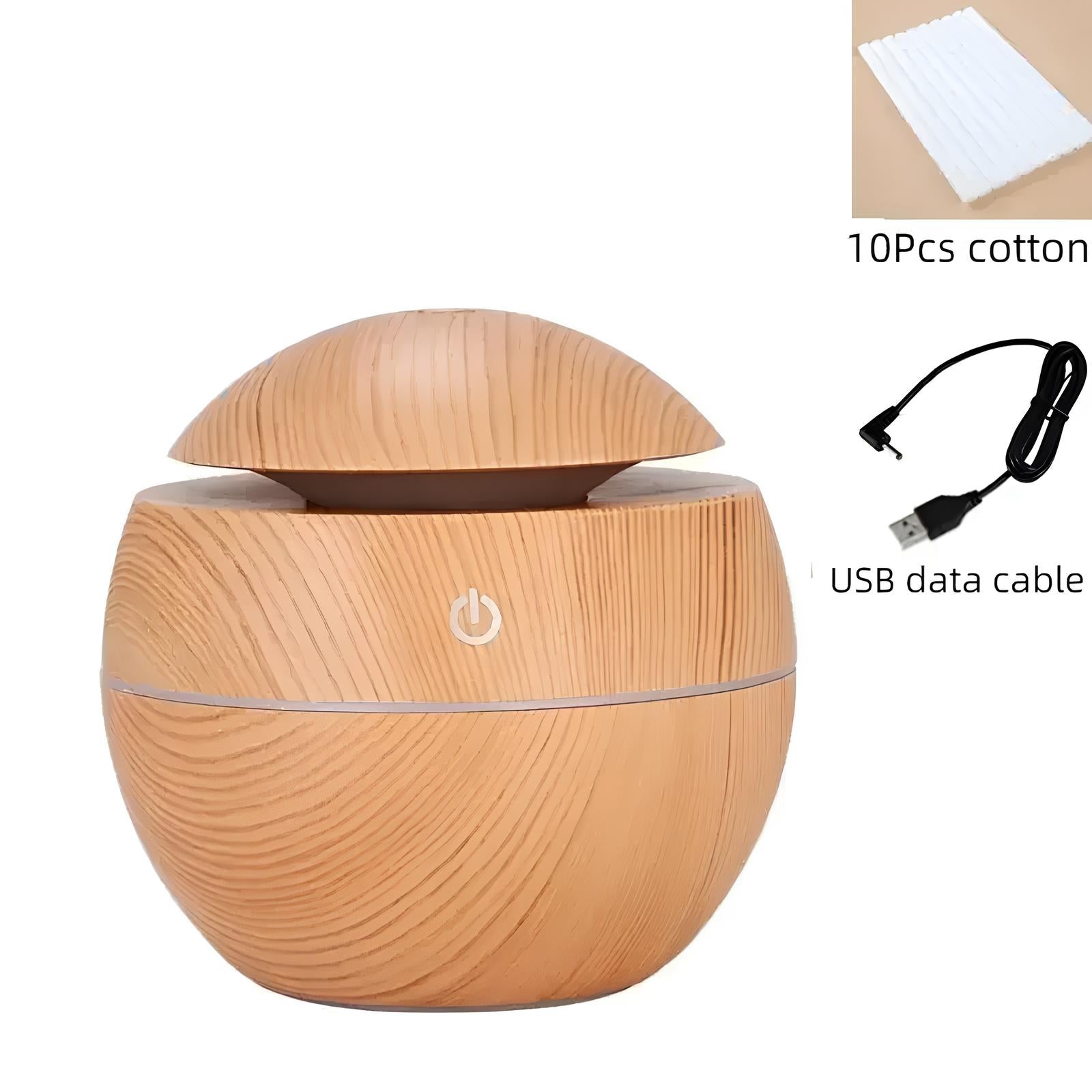 Diffusore di aromi e umidificatore portatile da 130 ml con luce LED a 7 colori