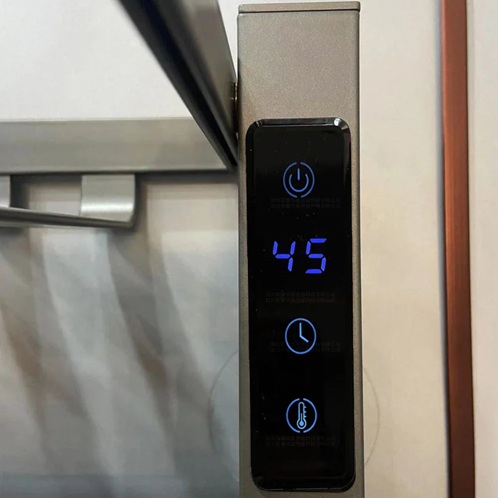 Termostato Digital Touch Screen Sara para Toalheiro Eléctrico de Casa de Banho – Controlo de Temporizador e Temperatura, 110-220V