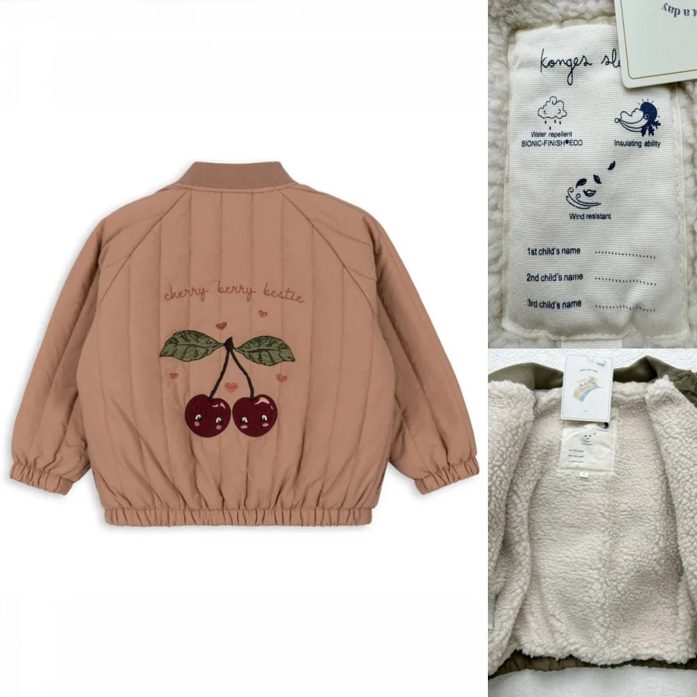 Accogliente giacca per bambini in lana d'agnello – Capispalla invernale unisex per neonati e bambini