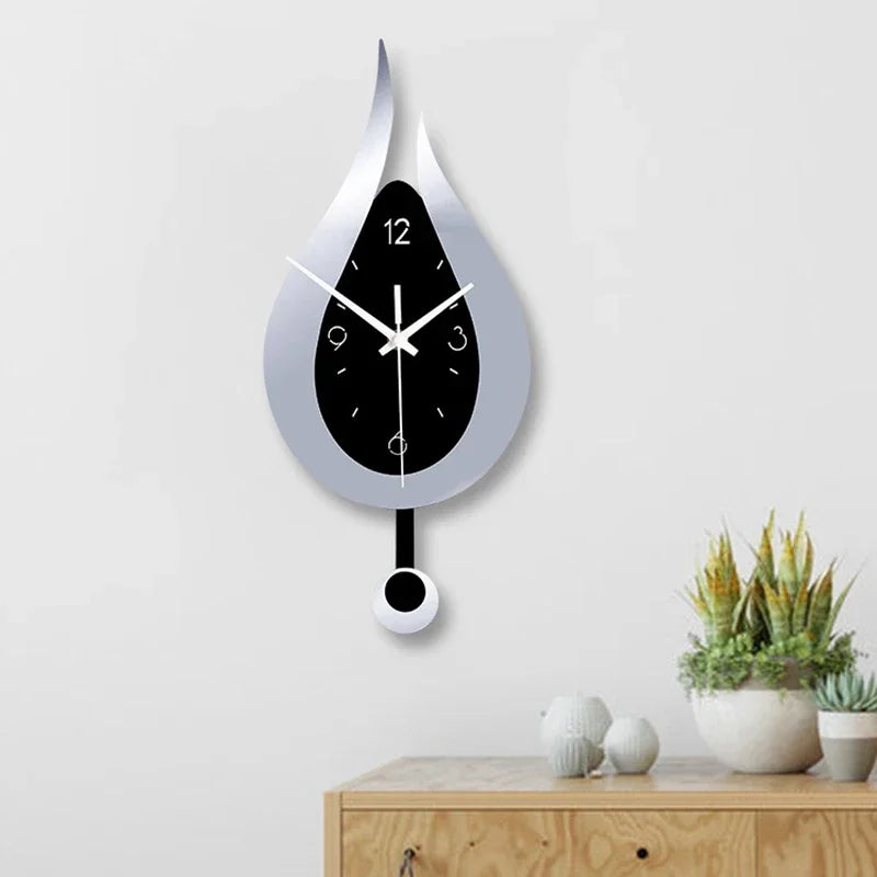 Horloge murale goutte d'eau moderne