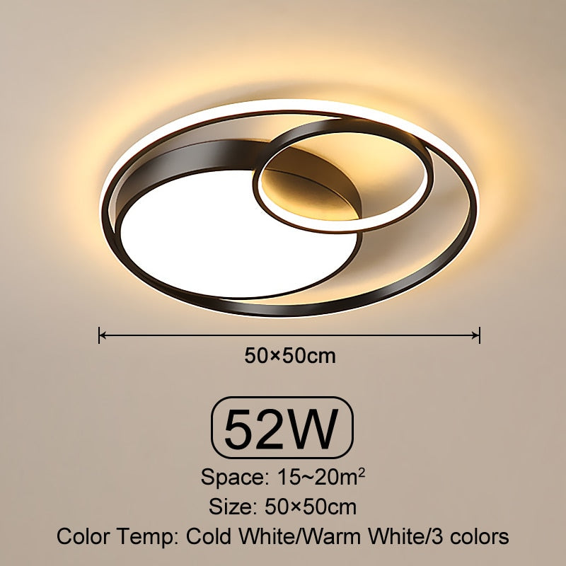 Teto LED de Círculos Infinitos Modernos