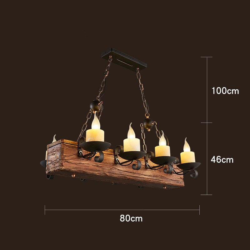 Antike Industrielle Retro Holz LED Decke