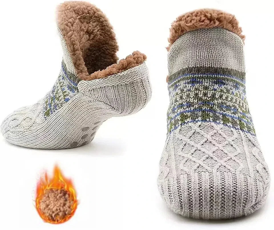 Calzini antiscivolo da yoga e da neve CozyStep | Calde pantofole unisex per la casa per autunno e inverno