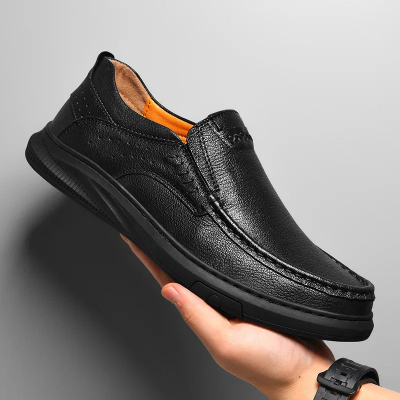 Carlo™ Genuine Cowhide Leather Shoes: Ultra Comfortable & Breathable