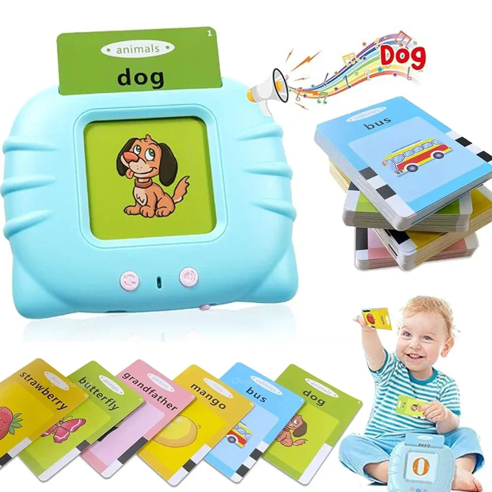 Early Education Talking Flashcards Learning Toys for Kids - Preschool English Electronic Audio Book Machine