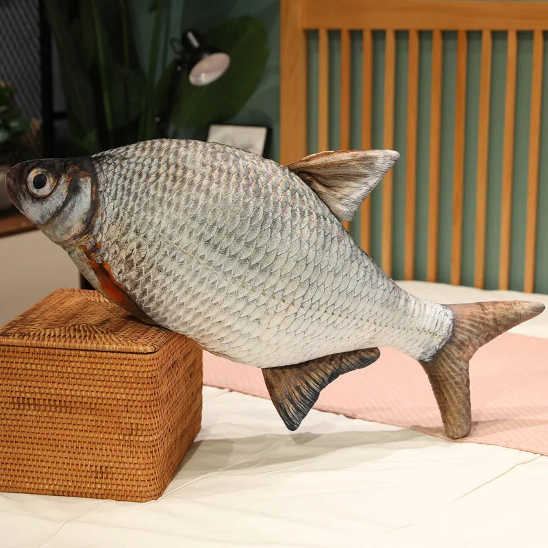 Juguete divertido de la felpa de los pescados - almohada rellena gigante del animal de la carpa suave | Cojín de Sueño Creativo para Niños y Niñas | Regalo de Navidad