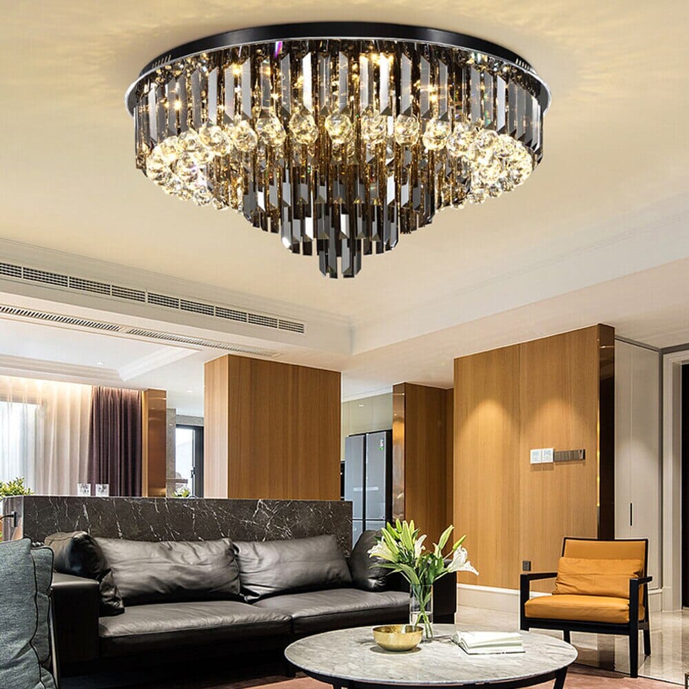 Chandelier en cristal noir Meridian