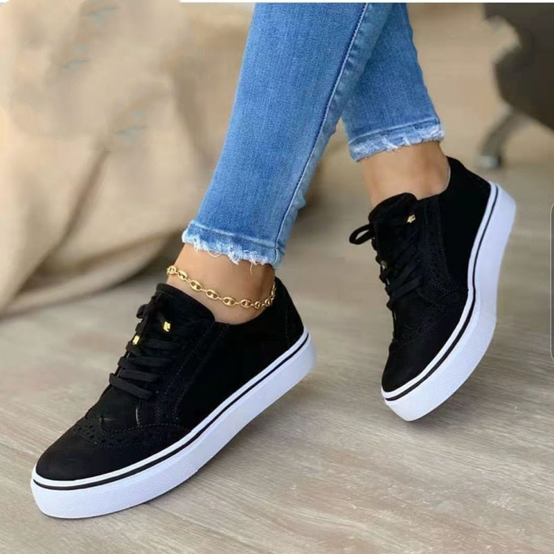 Ava - Orthopedic Elegant Black Sneaker-skor