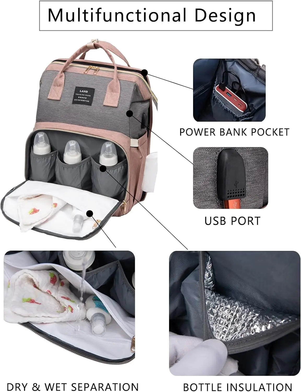 Baby Backpack with Foldable Bed