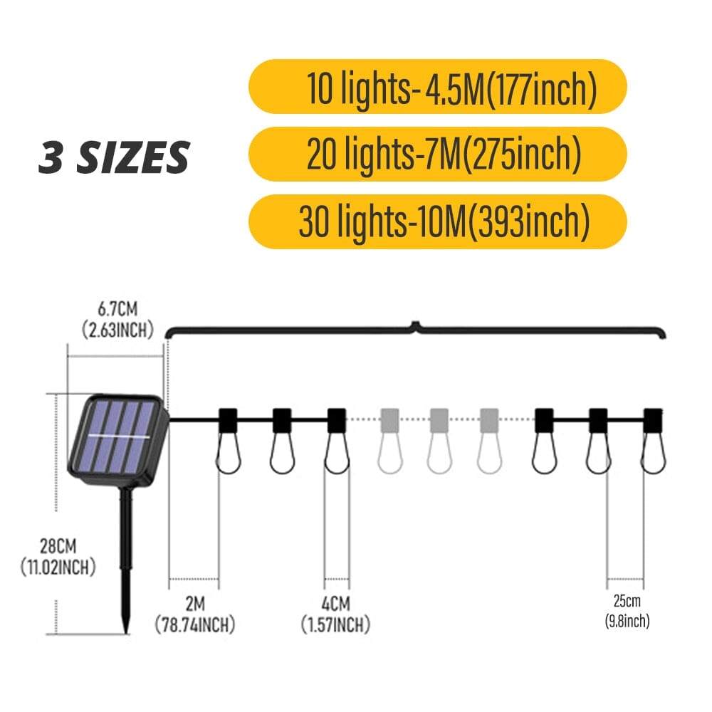 Vrimlo LED Solar String Lights