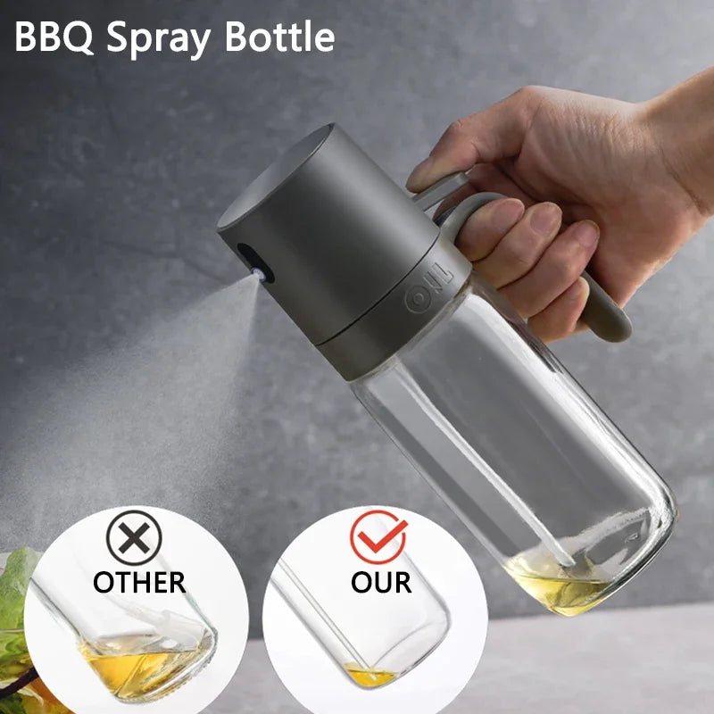 Botella pulverizadora de aceite de vidrio con alto contenido de borosilicato de 250 ml Gourmet Mist: perfecta para una cocina saludable