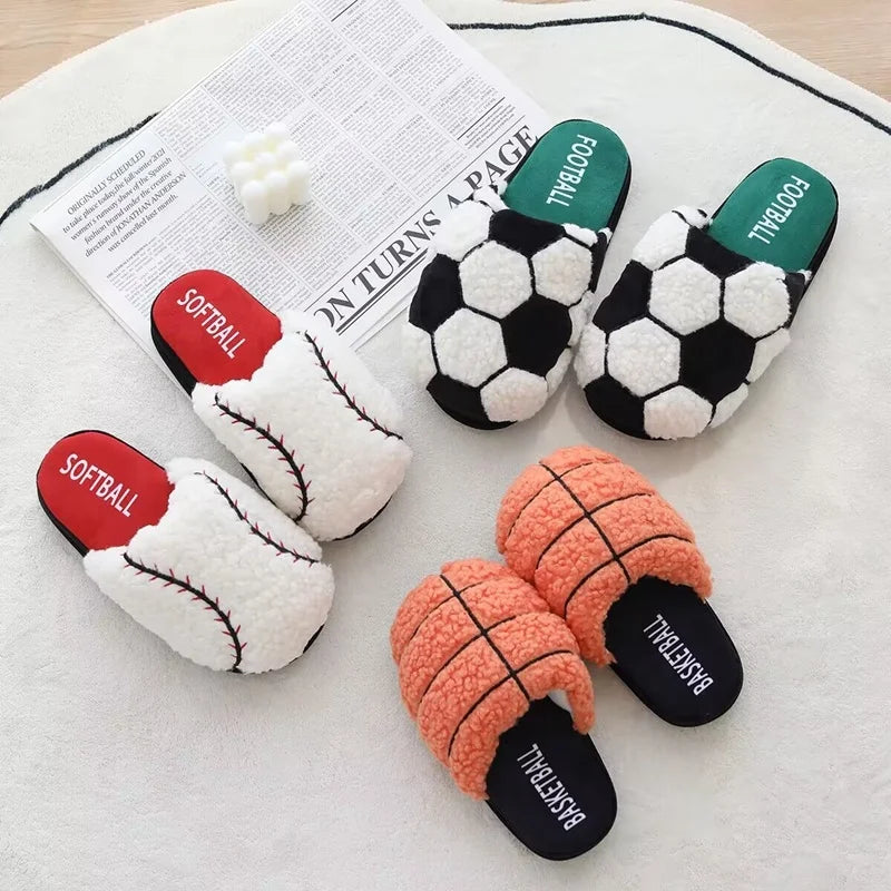 Alphi Cozy Ball Slippers - Soft Plush Indoor Winter Shoes