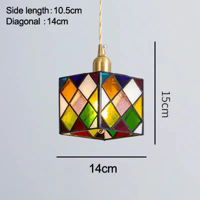 Rubik Cube Glass Pendant