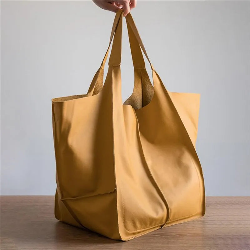 MILLICENT | OVERSIZED LEDEREN TOTE BAG