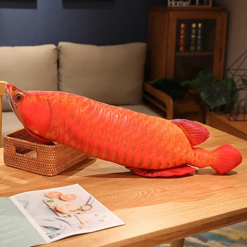 Juguete divertido de la felpa de los pescados - almohada rellena gigante del animal de la carpa suave | Cojín de Sueño Creativo para Niños y Niñas | Regalo de Navidad