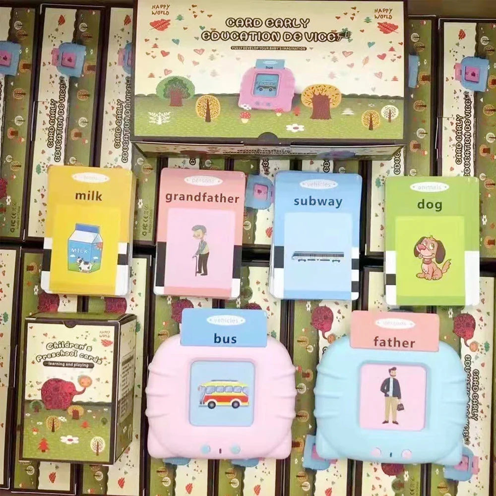 Tarjetas didácticas parlantes de educación temprana, juguetes de aprendizaje para niños, máquina de audiolibro electrónico en inglés preescolar