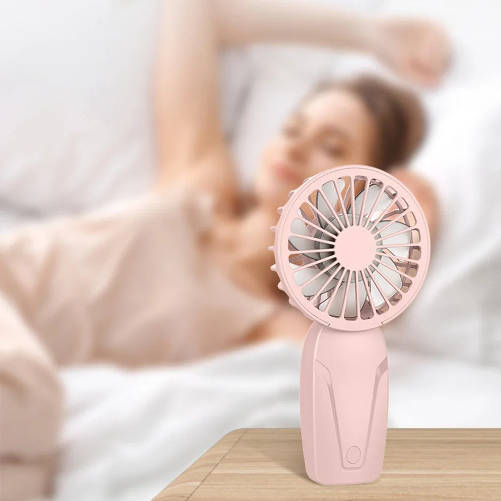 Sara Portable Mini Fan - USB Rechargeable, Lightweight & Cute for On-The-Go Cooling