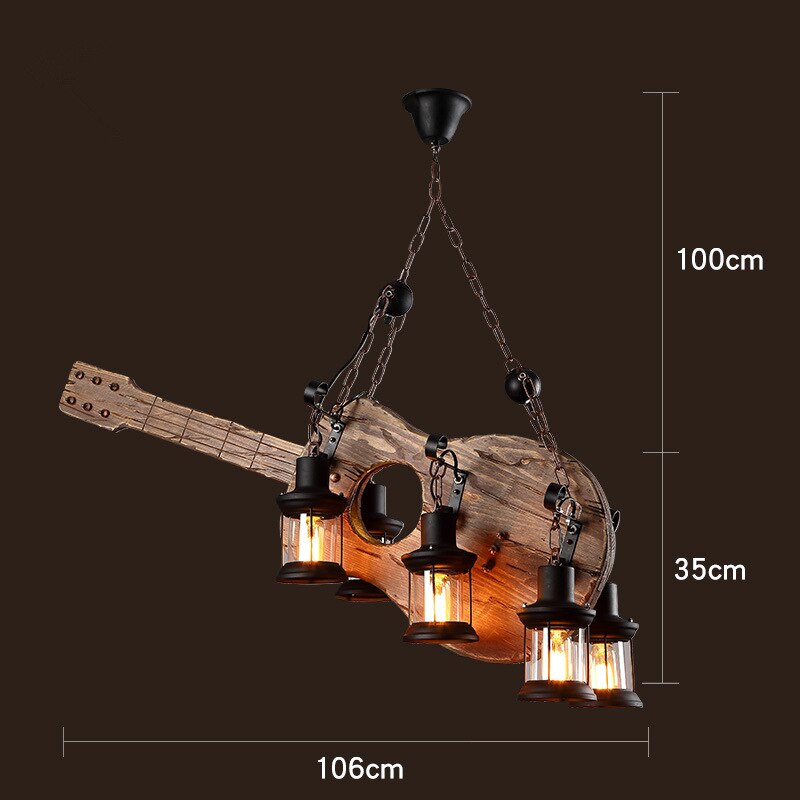 Antike Industrielle Retro Holz LED Decke