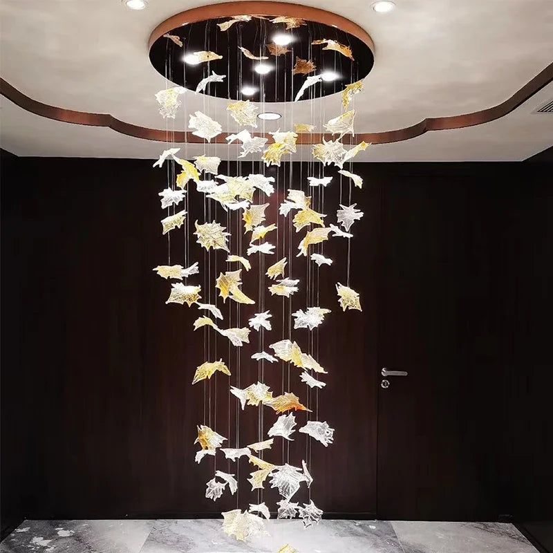 Maple Leaf Crystal Chandelier