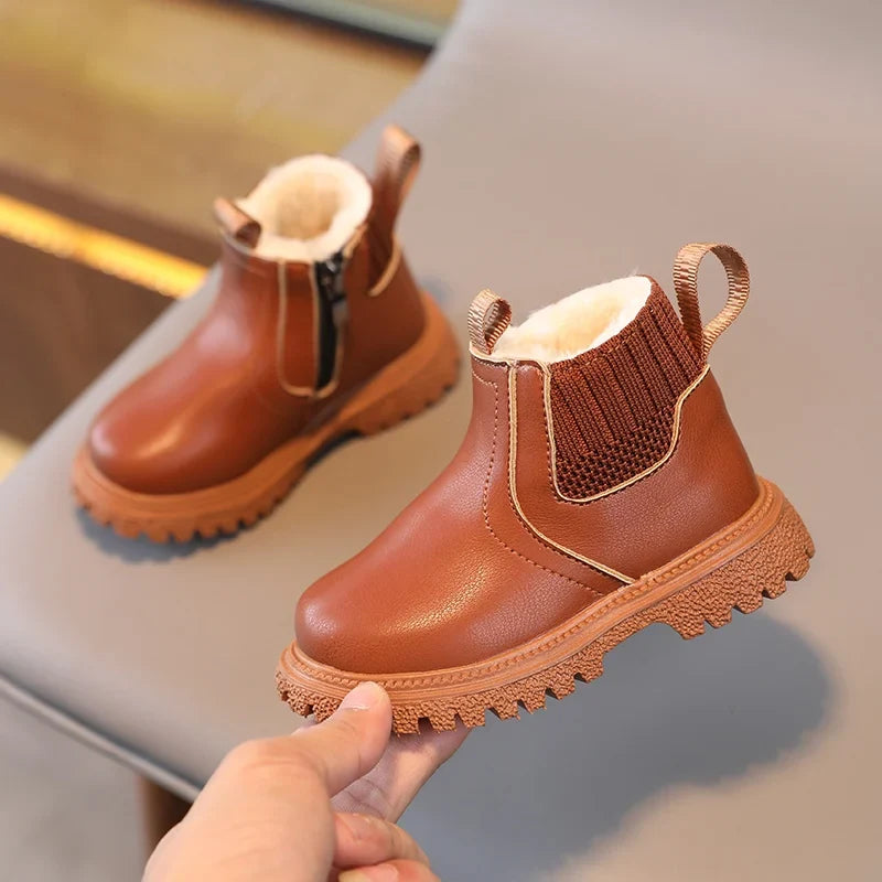 Botas de Inverno Outono para Crianças - Super Quentes e Estilosas para Rapazes e Raparigas