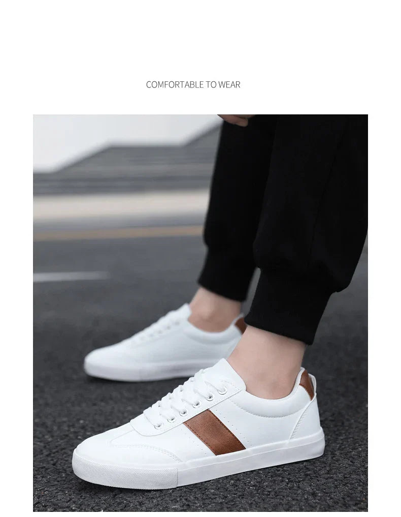 Street Style Leather Sneakers