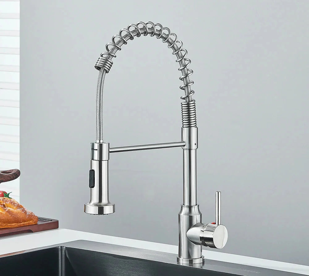 Sophia Matte Black Kitchen Faucet – Deck-Mounted Hot & Cold Water Tap