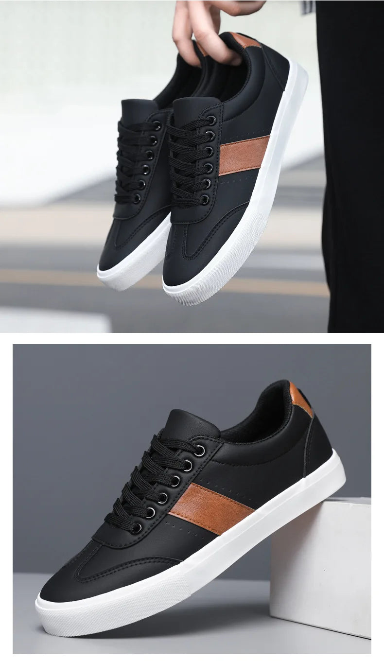 Street Style Leather Sneakers