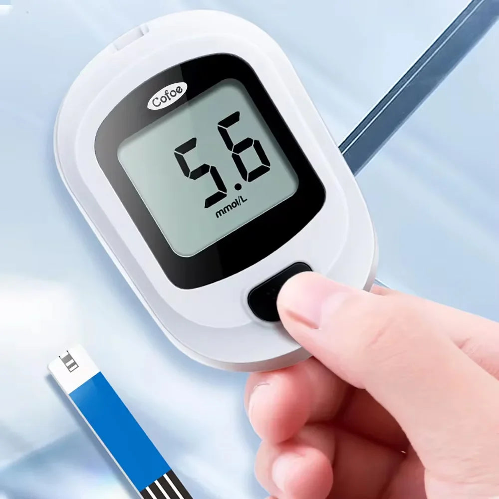 Blutzuckermessgerät-Set – Diabetes-Glukometer mit Teststreifen und Lanzetten