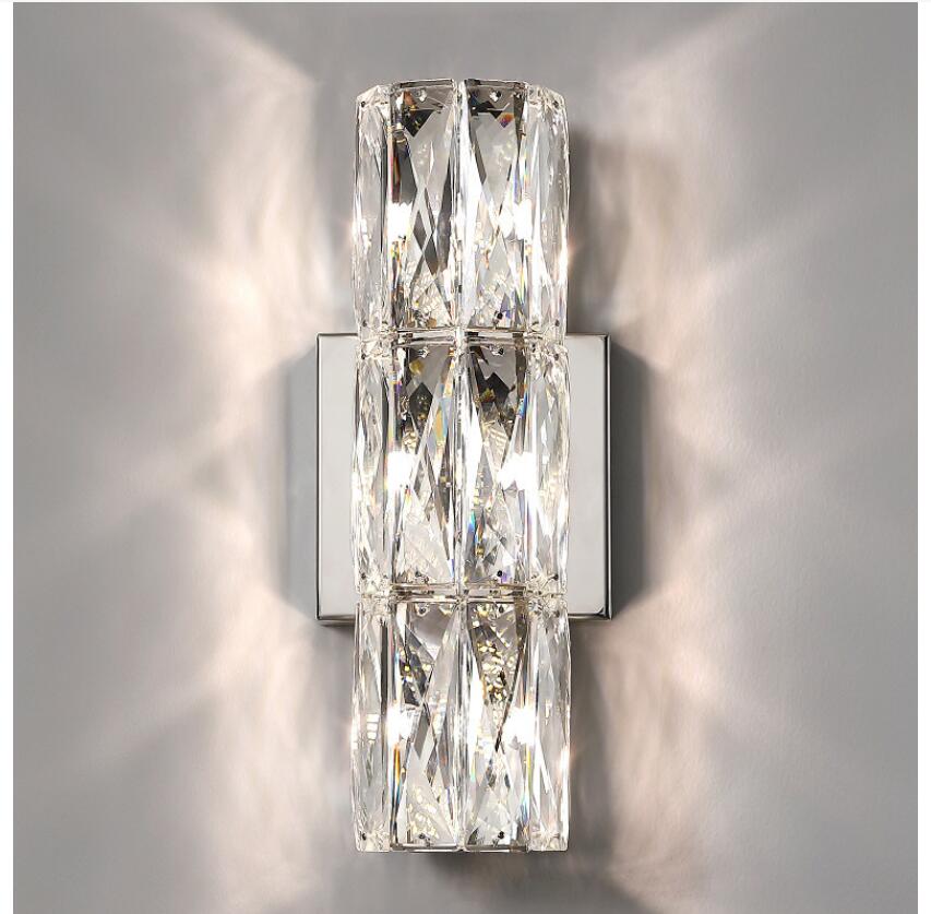 Silver Spark Crystal Wall Lamp