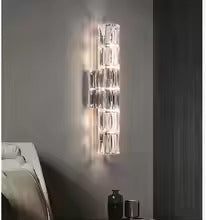 Silver Spark Crystal Wall Lamp